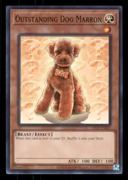 Yugioh Outstanding Dog Marron #DCR-EN062 Dark Crisis (25th Anni Edition) NM - Image 1