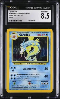 CGC 8.5 Gyarados 1999 Base Set GERMAN 6/102 Holo Pokemon Card - Image 1