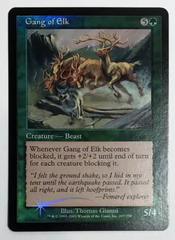 MTG GANG OF ELK (FOIL) 7th Edition (OldManMTG 002-262) - Image 1