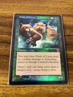 MTG✨PRIDE OF LIONS FOIL✨7th Edition MINT UNCOMMON Creature 2001 UNPLAYED - Image 5
