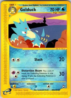 Golduck (50a) 50a/147 Uncommon Aquapolis Pokemon Lightly Played - Image 1