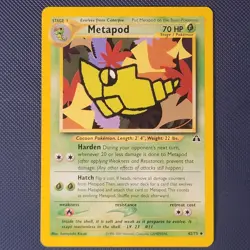 Metapod 42/75 - Neo Discovery - Uncommon Vintage WOTC Pokemon Card - M / NM - Image 1