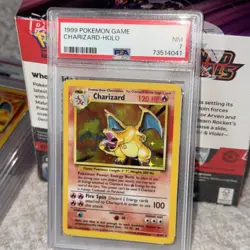 1999 Pokemon Game Charizard Holo #4 PSA 7 NM - Image 2