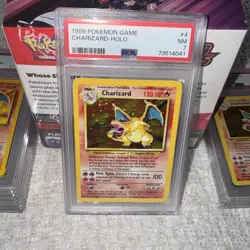 1999 Pokemon Game Charizard Holo #4 PSA 7 NM - Image 5