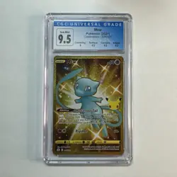 CGC BLUE 9.5/10 Gem Mint Mew 025/025 Celebrations Ultra Rare 2021 Pokemon Card - Image 2