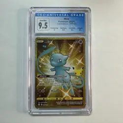 CGC BLUE 9.5/10 Gem Mint Mew 025/025 Celebrations Ultra Rare 2021 Pokemon Card - Image 3