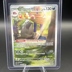 Mabosstiff 218/198 Pokemon Scarlet & Violet Illustration Rare Full Art Holo NM - Image 1