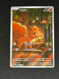 Pokemon TCG Vulpix 138/132 Illustration Rare Mega Evolution - Image 1