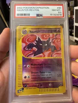 2002 POKEMON EXPEDITION #80 HAUNTER-REVERSE FOIL PSA 8.5 - New Cert Half grade! - Image 1