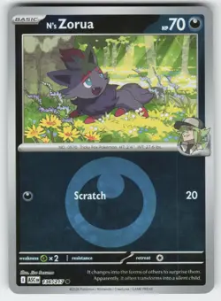 N's Zorua (Energy Symbol Pattern) 136/217 Common Ascended Heroes Pokemon NM - Image 1