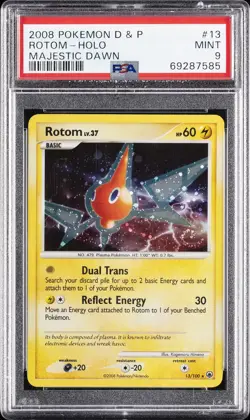 2008 POKEMON DIAMOND & PEARL MAJESTIC DAWN #13 ROTOM-HOLO PSA 9 - Image 1