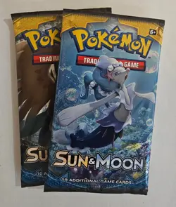 ✨ Pokemon Sun & Moon Booster Pack Lot (2 Packs) – Factory Sealed ✨ - Image 1