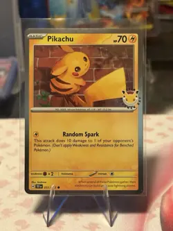 TCG POKEMON PIKACHU 2026 POKEMON DAY HOLO 30TH ANNIVERSARY STAMPED PROMO 051/16 - Image 1