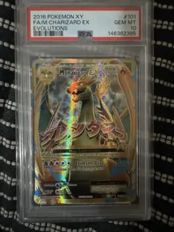 Pokemon 2016 M Charizard EX 101/108 Full Art Evolutions GEM MINT PSA 10 - Image 1
