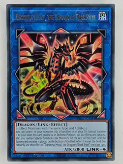 Yu Gi Oh - BLC1-EN044 Darkness Metal, The Dragon Of Dark Steel Gold Ultra Rare - Image 1