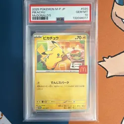 2025 Pokemon TCG M-P Promotional Pikachu 020/M-P Promo PSA 10 Japanese - Image 1