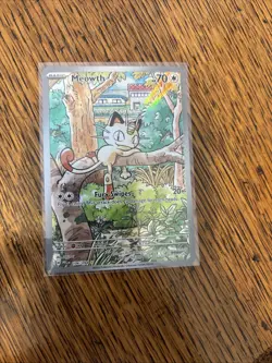 POKEMON! PHANTASMAL FLAMES! MEOWTH! ILLUSTRATION RARE! FULL ART! 106/094 - Image 1