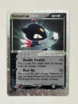 Sneasel ex Ultra Rare Holo 103/109 EX Ruby & Sapphire Pokemon 2003 Ungraded LP - Image 1