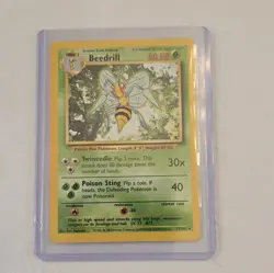 Pokemon Beedrill Base Set 17/102 Rare Regular 80 HP Stage 2 English - Image 1