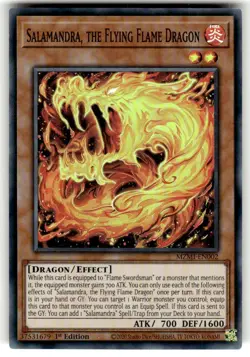 Yugioh Salmandra, The Flying Flame Dragon MZMI-EN002 Super Rare NM - Image 1