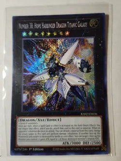 Yu-Gi-Oh! Number 38: Hope Harbinger Dragon Titanic Galaxy RA02-EN036 Secret Rare - Image 1