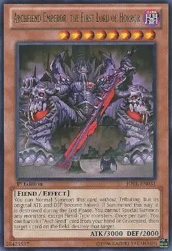 Archfiend Emperor, the First Lord of Horror - JOTL-EN031 - Rare - Unlimited Edit - Image 1