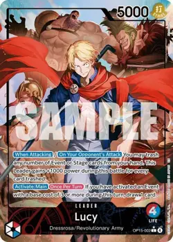 One Piece Lucy (Alternate Art) - OP15-002 - L, Near Mint Adventure on Kami's Isl - Image 1