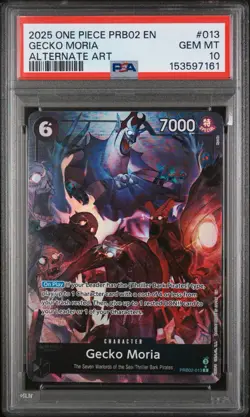 PSA Gem Mint 10 One Piece Prb02 Gecko Moria Alternate Art #013 - Image 2