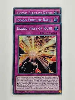 Yu Gi Oh - 3x MP25-EN094 Exxod Fires Of Rage - Prismatic Secret Rare - Image 1