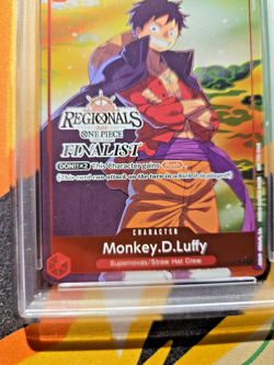 2024 ONE PIECE OFFLINE REGIONALS PACK 2024 VOL.2 FINALIST MONKEY D. LUFFY PSA 10 - Image 4