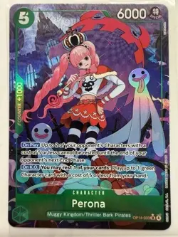 Perona (Alt Art) OP14-033 SR The Azure Sea's Seven ONE PIECE TCG English NM/M - Image 1