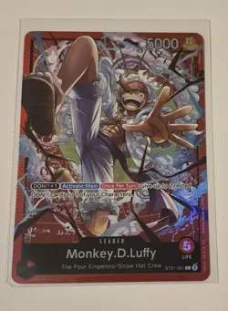 Monkey.D.Luffy ST21-001 - One Piece TCG Starter Deck EX: Gear 5 Foil NM Leader - Image 1