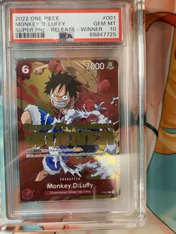 2022 ONE PIECE PROMOS SUPER PRE-RELEASE-WINNER #001 MONKEY D. LUFFY PSA 10 - Image 2