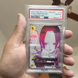 You'll Frighten Me Alternate Art Rare Foil OP14-118 Azure Sea PSA 10 - Image 1
