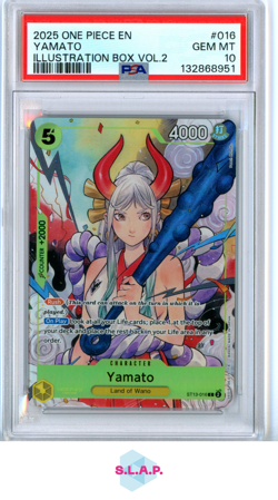 YAMATO ONE PIECE 16 2025 ILL BOX VOL. 2 ALT ART EN PSA 10 GEM MT - Image 1