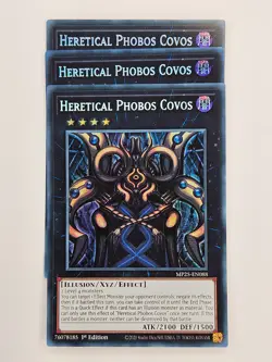 Yu Gi Oh - 3x MP25-EN088 Heretical Phobos Covos - Prismatic Secret Rare - Image 1