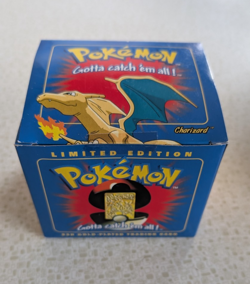SEALED 1999 Burger King Pokemon Charizard 23K Gold Plated Card - NOS w/ COA - Image 1