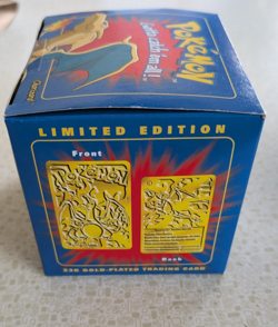 SEALED 1999 Burger King Pokemon Charizard 23K Gold Plated Card - NOS w/ COA - Image 4