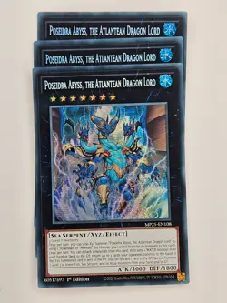 Yu Gi Oh - 3x MP25-EN108 Poseidra Abyss, The Atlantean Dragon Lord - Prismatic - Image 1