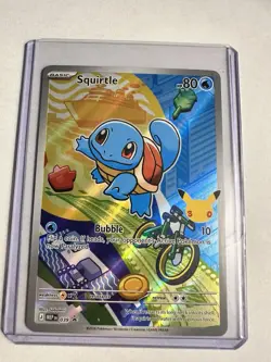 30th Anniversary Squirtle Blackstar Promo Pokemon Card - Image 1