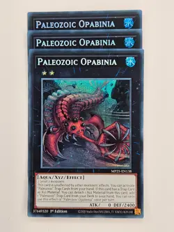 Yu Gi Oh - 3x MP25-EN138 Paleozoic Opabinia - Prismatic Secret Rare - Image 1