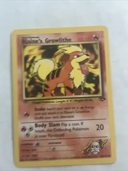 Blaine's Growlithe 62/132 - Gym Challenge - WotC - Pokemon Card - NM Vintage - Image 1
