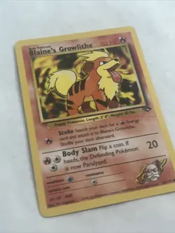 Blaine's Growlithe 62/132 - Gym Challenge - WotC - Pokemon Card - NM Vintage - Image 2