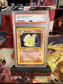 Pokemon TCG Ninetales Base Set Holo Unlimited Rare Card 12/102 Psa 7 - Image 1