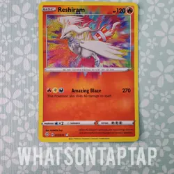 Pokemon Card Reshiram 017/072 Amazing Rare Sword Shield Shining Fates Singles LP - Image 1