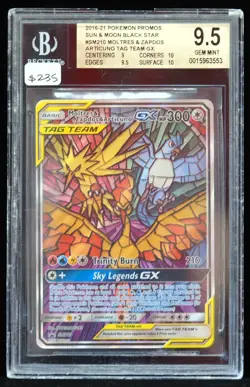 Moltres & Zapdos & Articuno GX #SM210 Promo BGS 9.5 Pokemon Card - Image 1