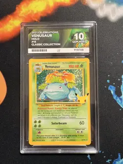 Venusaur 15/102 Celebrations Holo ACE 10 Gem Mint Graded Pokemon Card - Image 1