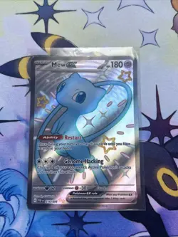 Pokemon Mew EX TCG Full Art Shiny Ultra Rare Card 216/091 Paldean Fates - Image 3