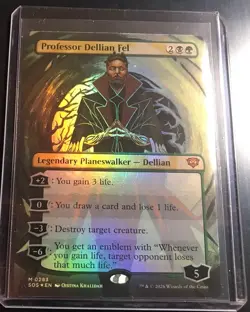 Professor Dellian Fel - Borderless FOIL - MTG Secrets of Strixhaven (SOS) - NM - Image 1