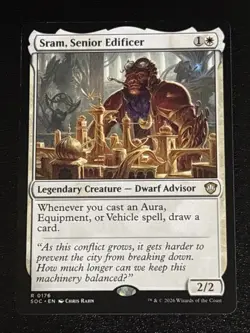 MTG Commander: Secrets of Strixhaven Sram, Senior Edificer 0176 NM Rare - Image 1